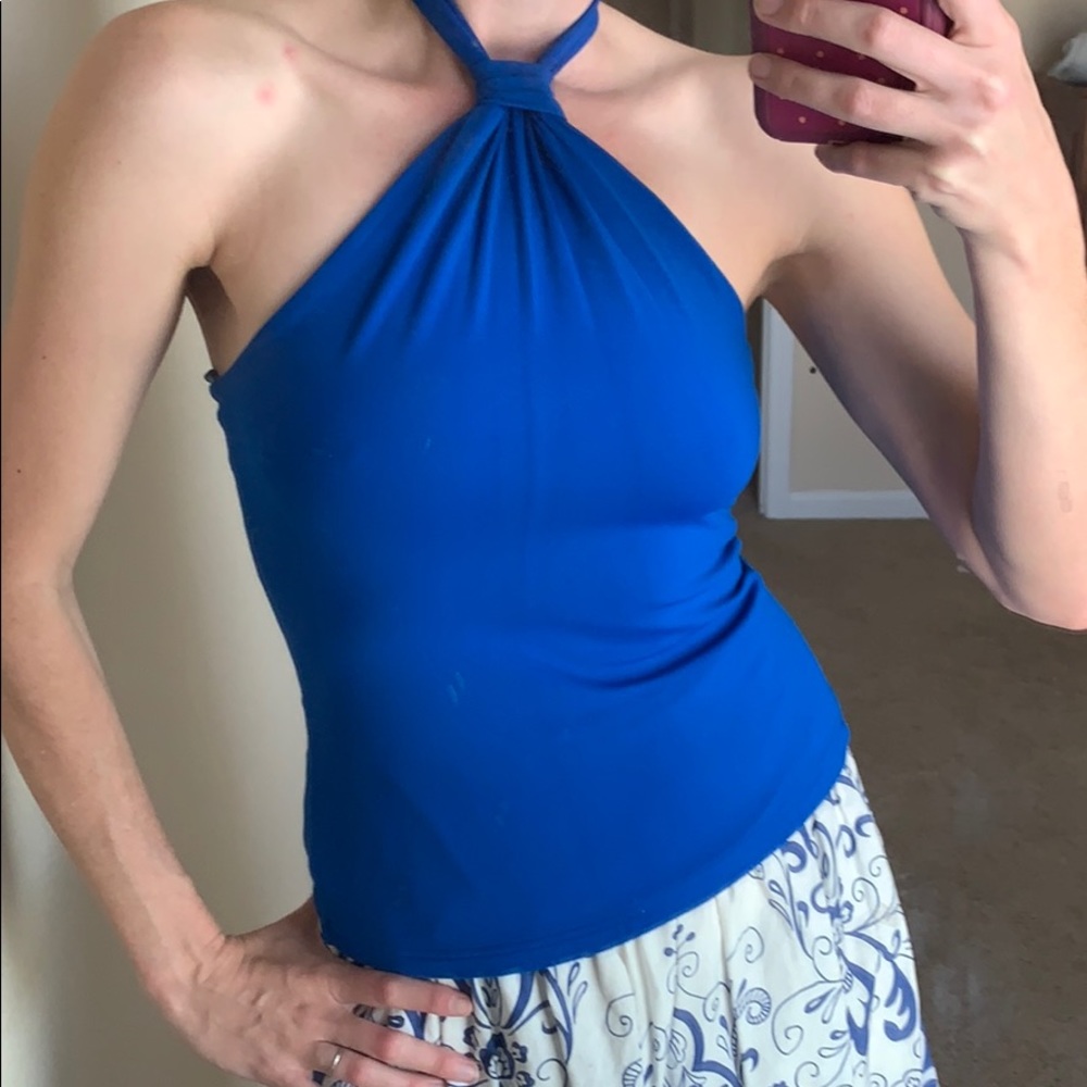 Blue Halter Top
